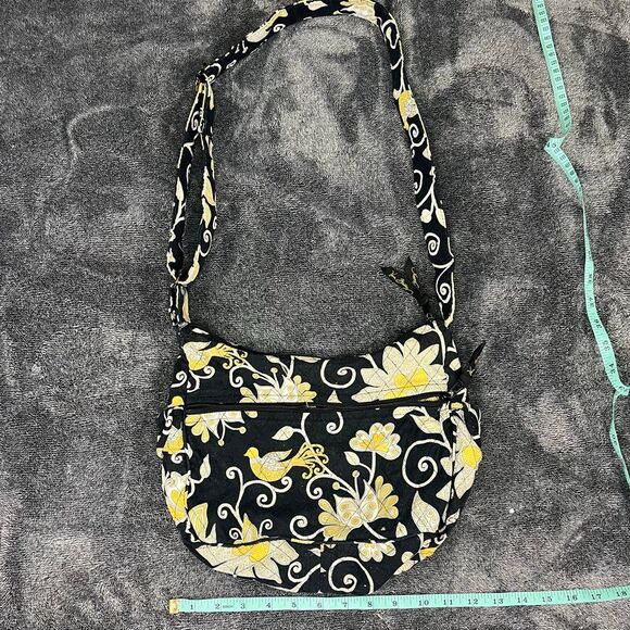 Vera Bradley On the Go Shoulder Purse Yellow Bird Style - Picture 1 of 4